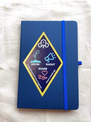 Grow, Shout, Share notebook