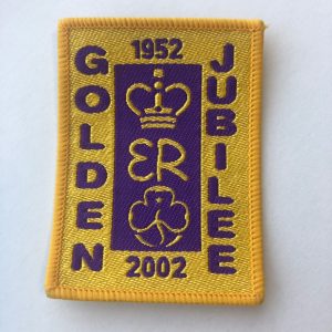 Queen's golden jubilee cloth badge
