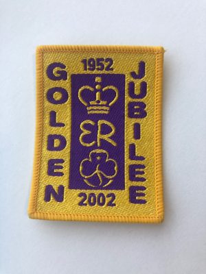 Queen's golden jubilee cloth badge