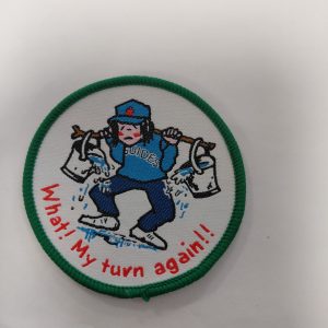 Guide fun set of badges c1990 - What! My turn again!! (green)