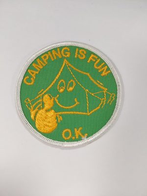 Fun badge - Camping is fun O.K